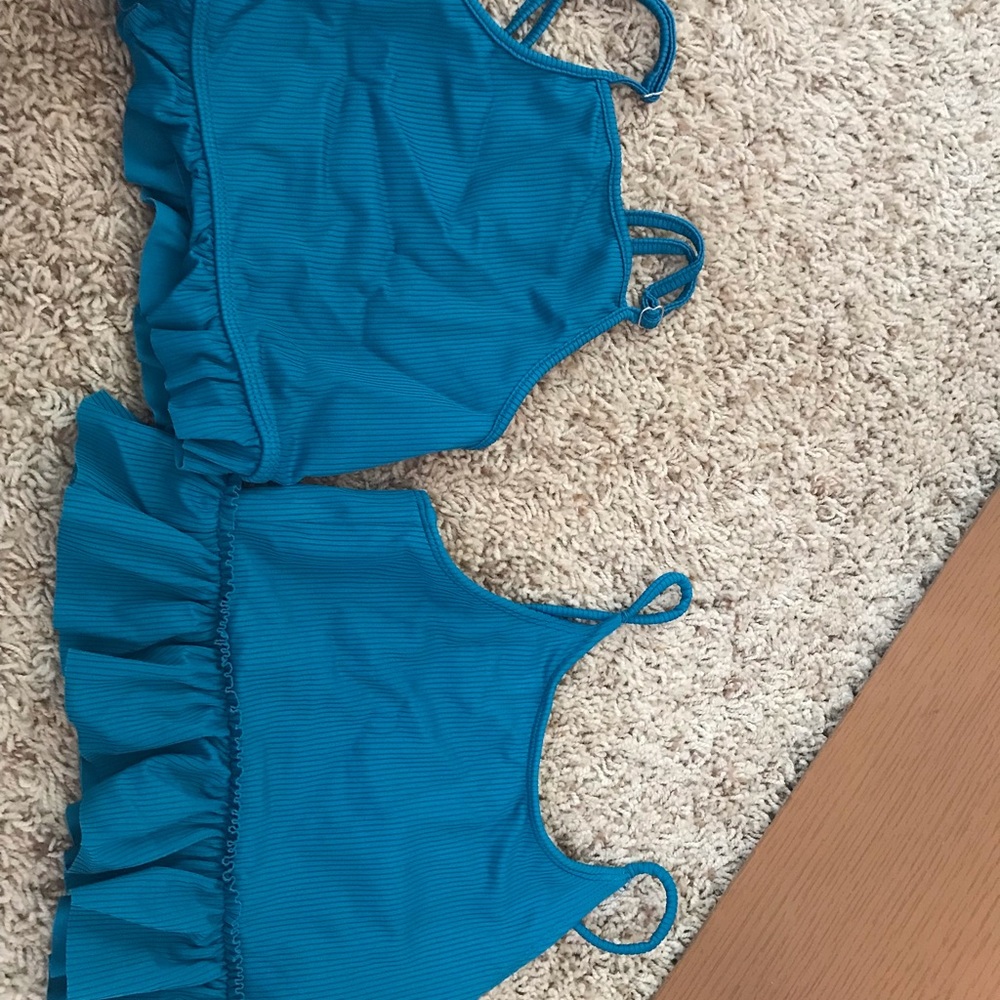 Kortni jeane girls ribbed ocean depths blue tops size 8/9 and 4/5